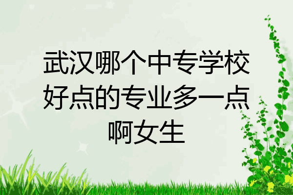 武汉哪个中专学校好点的专业多一点啊女生