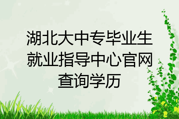 湖北大中专毕业生就业指导中心官网查询学历