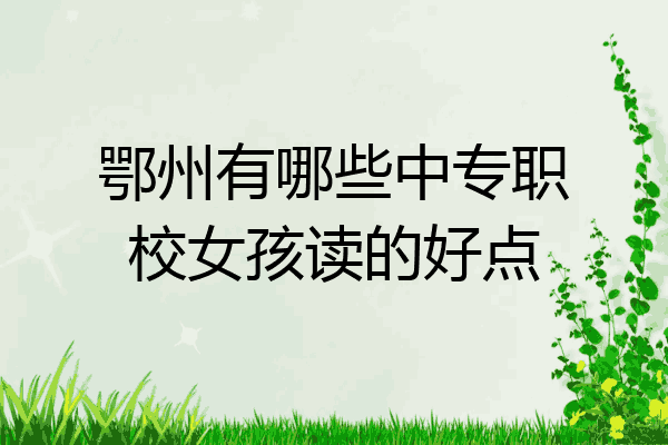 鄂州有哪些中专职校女孩读的好点