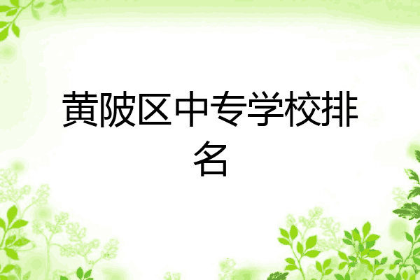 黄陂区中专学校排名