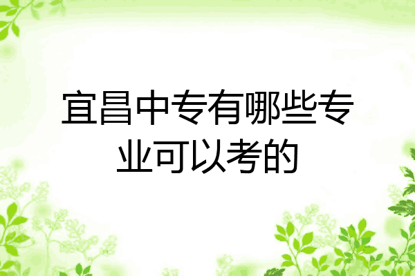 宜昌中专有哪些专业可以考的