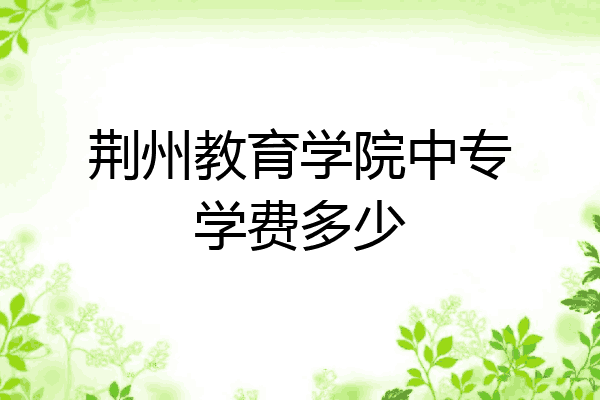 荆州教育学院中专学费多少