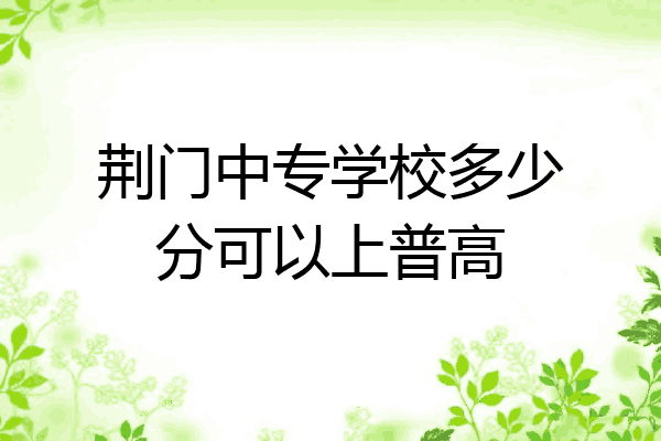 荆门中专学校多少分可以上普高