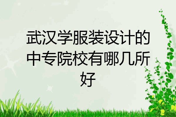 武汉学服装设计的中专院校有哪几所好