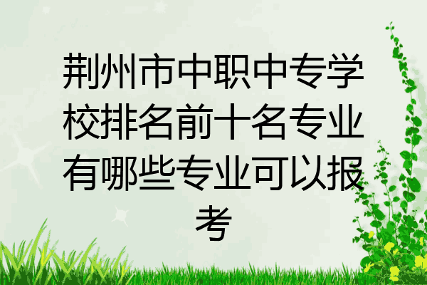 荆州市中职中专学校排名前十名专业有哪些专业可以报考
