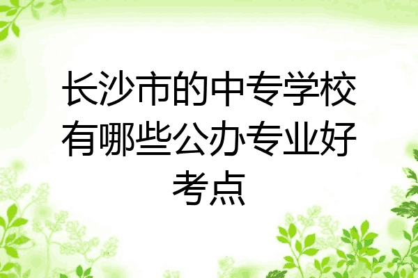 长沙市的中专学校有哪些公办专业好考点