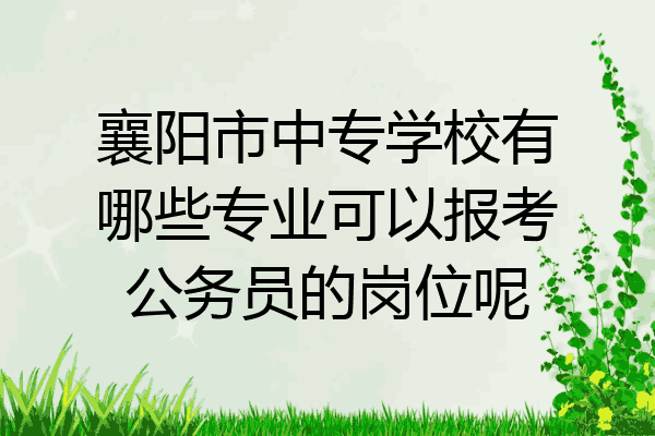 襄阳市中专学校有哪些专业可以报考公务员的岗位呢