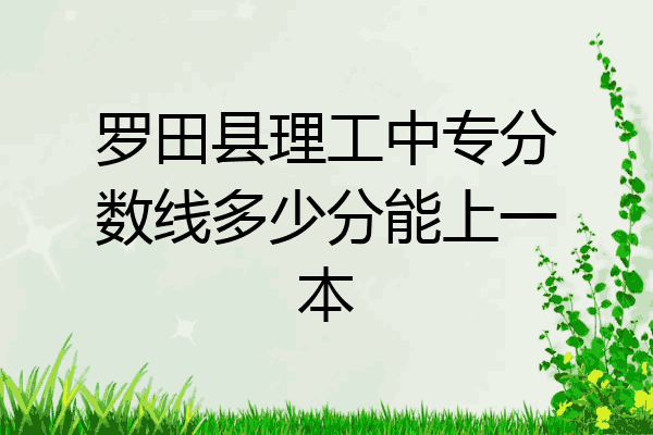 罗田县理工中专分数线多少分能上一本