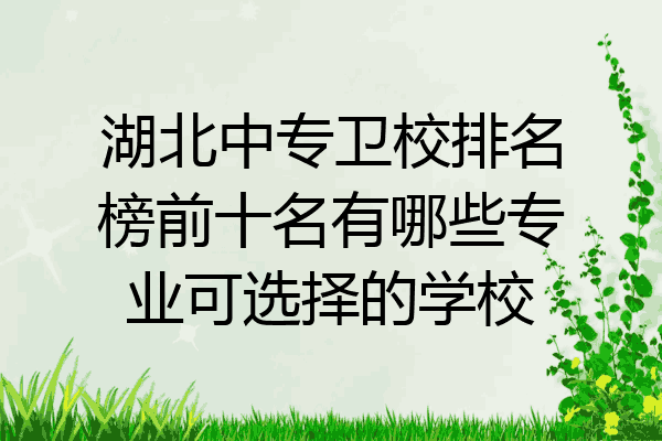 湖北中专卫校排名榜前十名有哪些专业可选择的学校