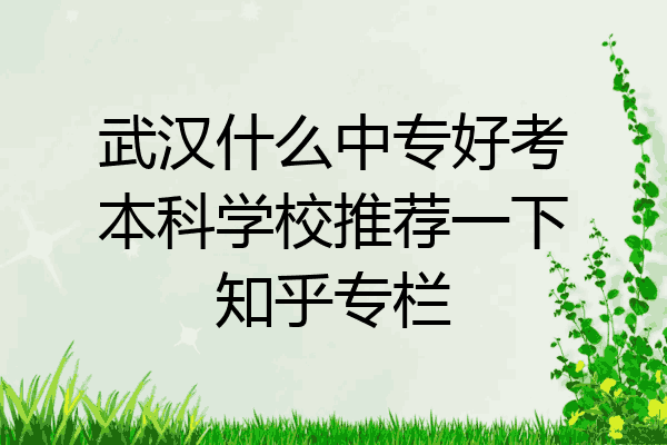武汉什么中专好考本科学校推荐一下知乎专栏