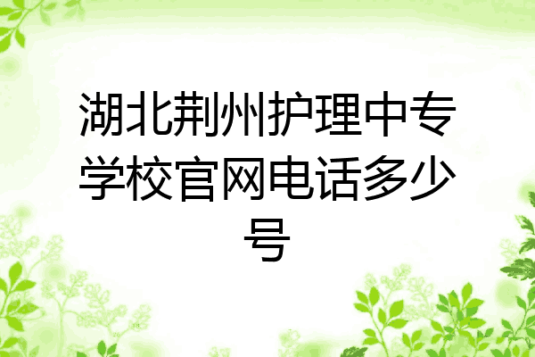 湖北荆州护理中专学校官网电话多少号