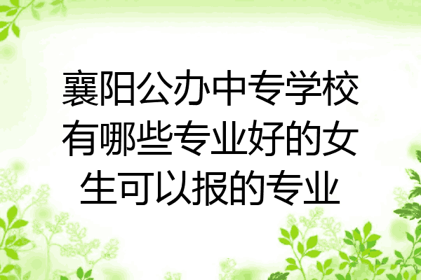 襄阳公办中专学校有哪些专业好的女生可以报的专业