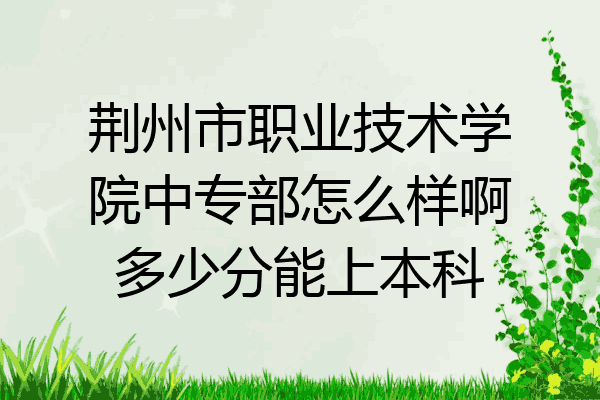 荆州市职业技术学院中专部怎么样啊多少分能上本科
