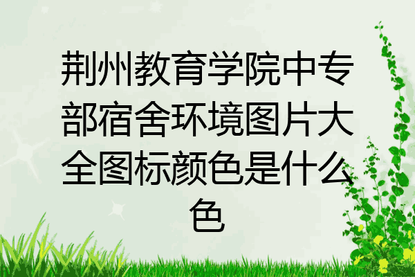 荆州教育学院中专部宿舍环境图片大全图标颜色是什么色