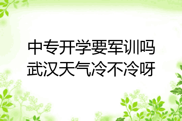 中专开学要军训吗武汉天气冷不冷呀