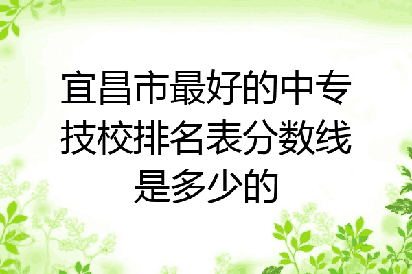 宜昌市最好的中专技校排名表分数线是多少的