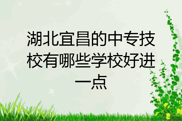 湖北宜昌的中专技校有哪些学校好进一点