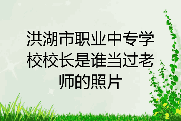 洪湖市职业中专学校校长是谁当过老师的照片