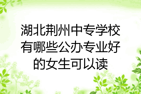 湖北荆州中专学校有哪些公办专业好的女生可以读