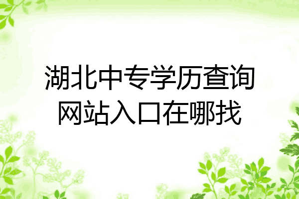 湖北中专学历查询网站入口在哪找