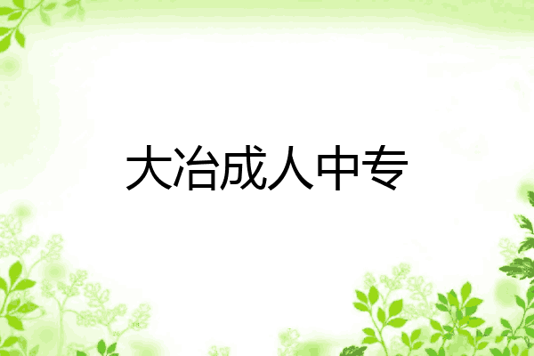 大冶成人中专