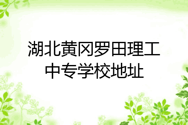 湖北黄冈罗田理工中专学校地址