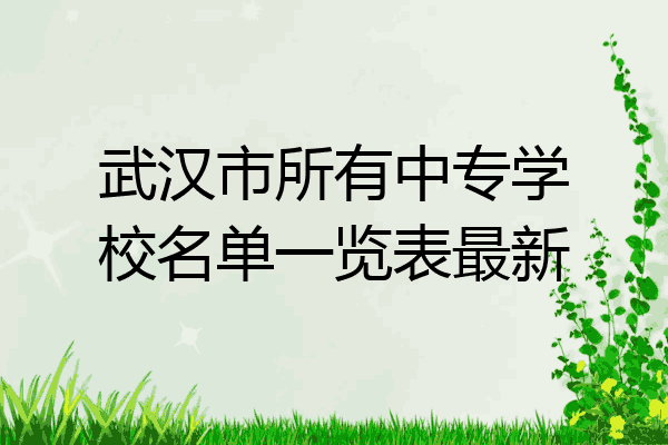 武汉市所有中专学校名单一览表最新