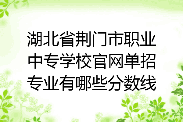 湖北省荆门市职业中专学校官网单招专业有哪些分数线