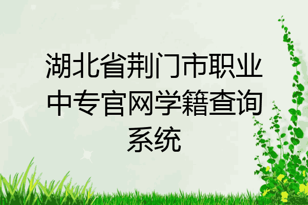 湖北省荆门市职业中专官网学籍查询系统