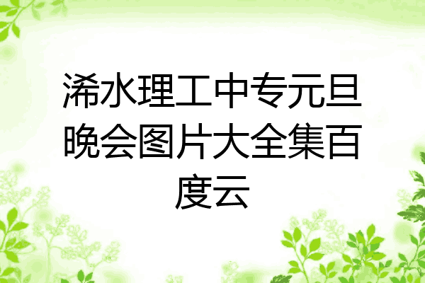浠水理工中专元旦晚会图片大全集百度云