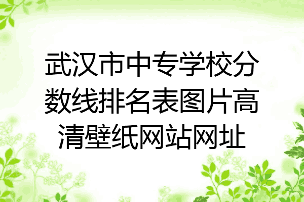 武汉市中专学校分数线排名表图片高清壁纸网站网址