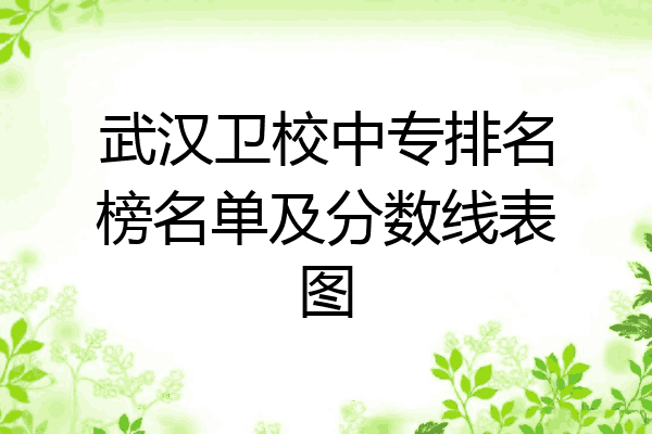 武汉卫校中专排名榜名单及分数线表图