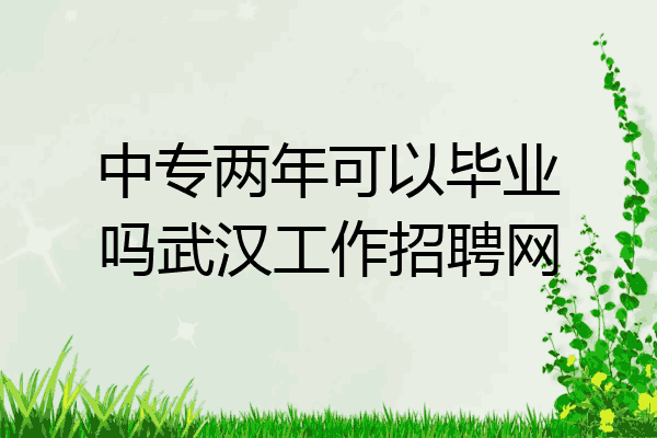 中专两年可以毕业吗武汉工作招聘网