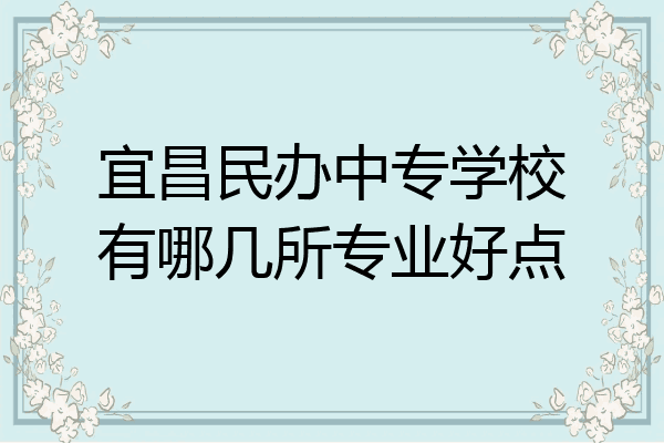 宜昌民办中专学校有哪几所专业好点