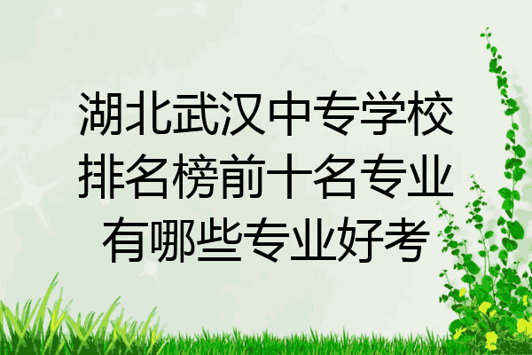 湖北武汉中专学校排名榜前十名专业有哪些专业好考