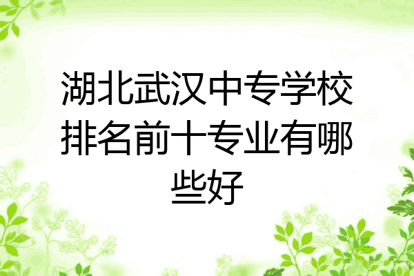湖北武汉中专学校排名前十专业有哪些好