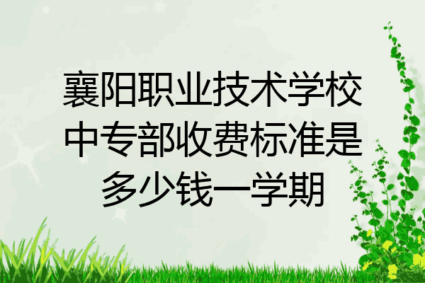襄阳职业技术学校中专部收费标准是多少钱一学期