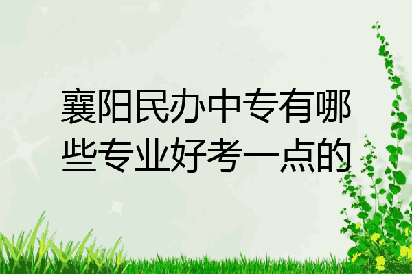襄阳民办中专有哪些专业好考一点的