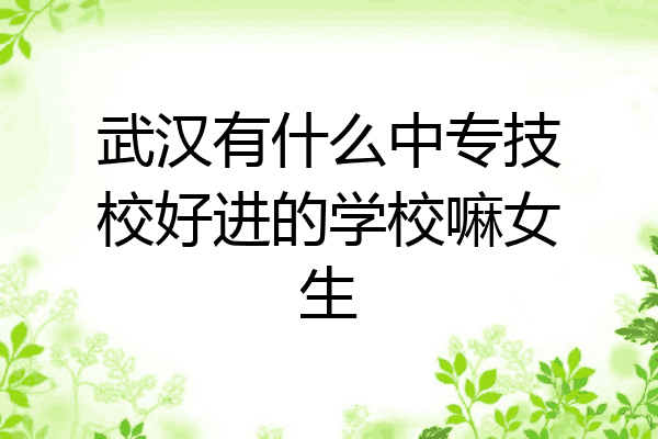 武汉有什么中专技校好进的学校嘛女生