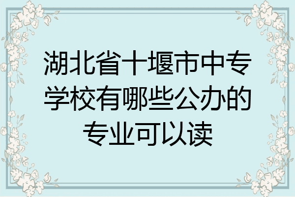 湖北省十堰市中专学校有哪些公办的专业可以读