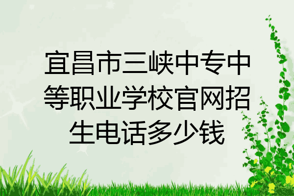 宜昌市三峡中专中等职业学校官网招生电话多少钱