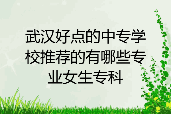 武汉好点的中专学校推荐的有哪些专业女生专科