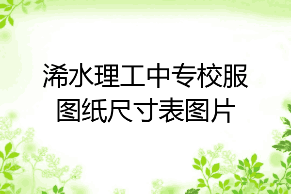 浠水理工中专校服图纸尺寸表图片