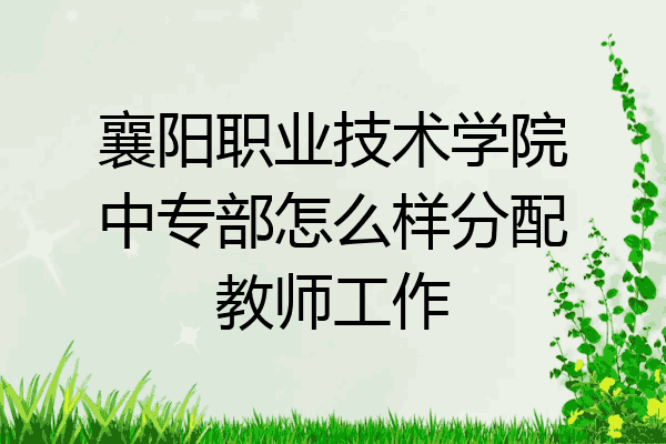 襄阳职业技术学院中专部怎么样分配教师工作