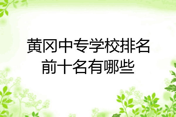 黄冈中专学校排名前十名有哪些