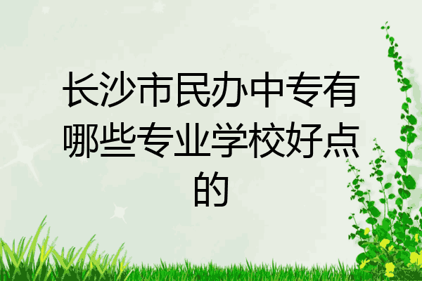 长沙市民办中专有哪些专业学校好点的