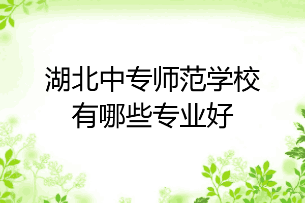 湖北中专师范学校有哪些专业好