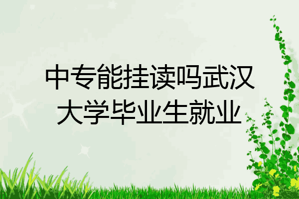 中专能挂读吗武汉大学毕业生就业