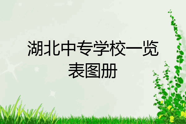 湖北中专学校一览表图册
