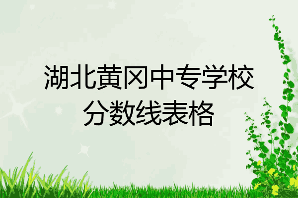 湖北黄冈中专学校分数线表格